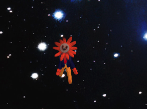 Claudeguy cellular avatar against a starfield.